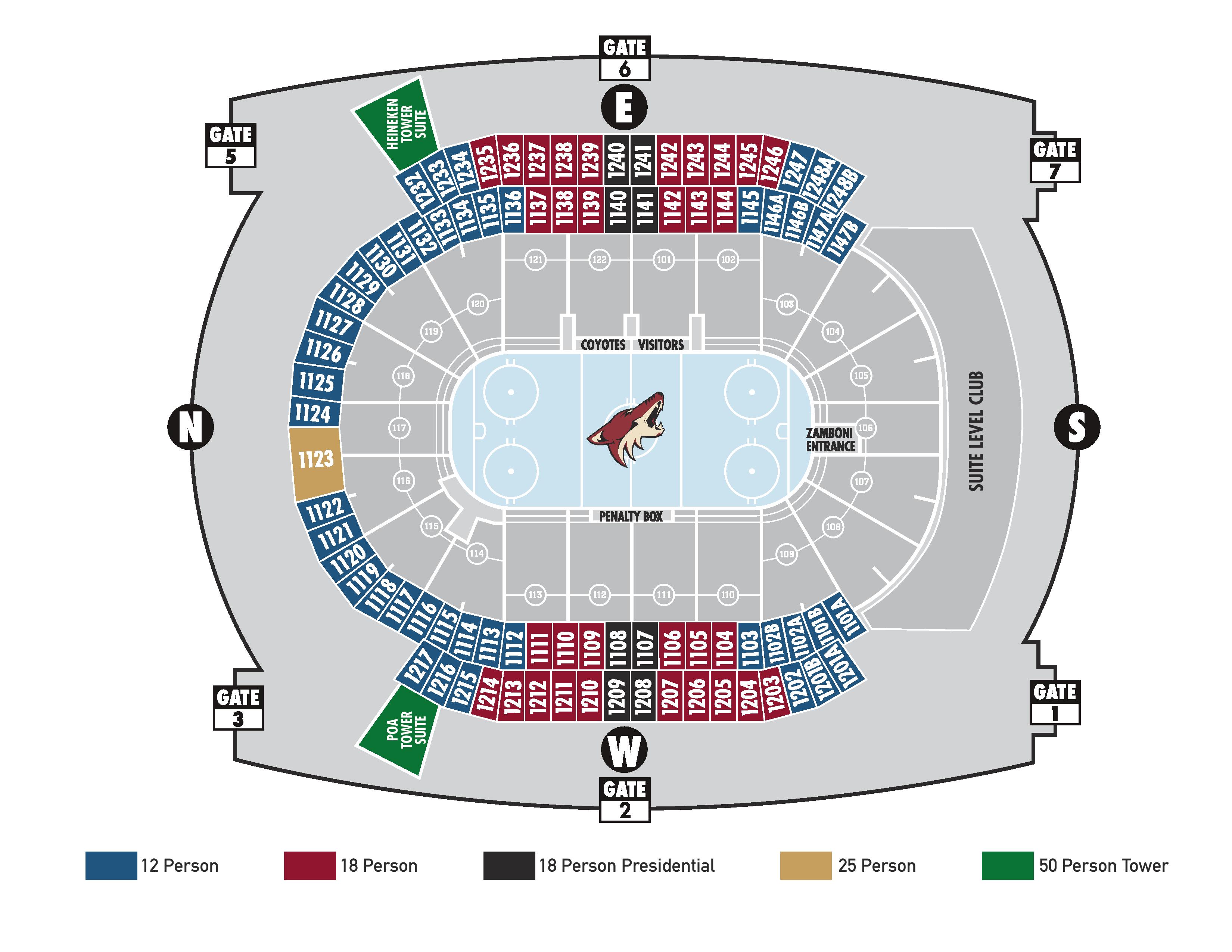 Gila River Arena | Glendale, AZ: Seating Charts